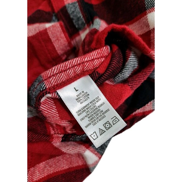 Aeropostale Men's Large Flannel Shirt Lumberjack Red Black Buffalo Check Plaid - Picture 4 of 8
